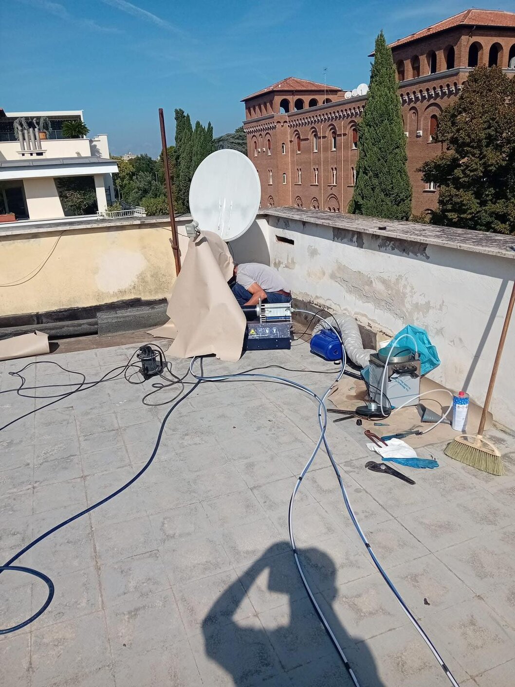 Colonna di scarico verticale in edificio residenziale