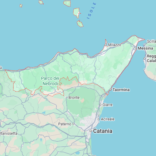Vista della costa e della città di Messina